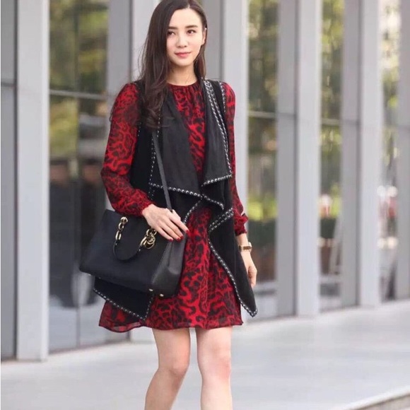 Michael Kors Cynthia Medium Convertible Saffiano Leather Satchel - Main Image